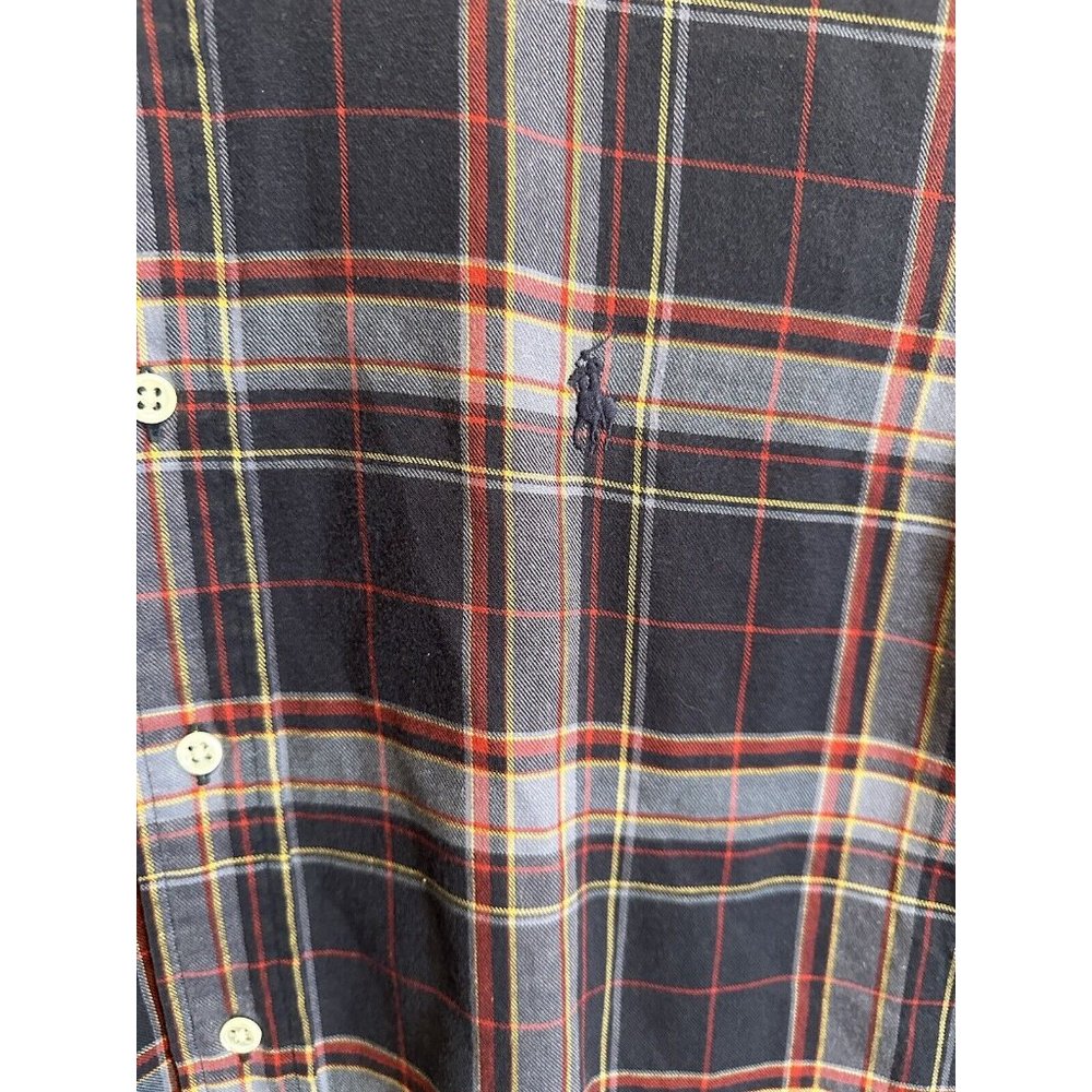 Ralph Lauren Lightweight Flannel Plaid Button Down Men's Large Long Sleeve - Picture 3 of 4